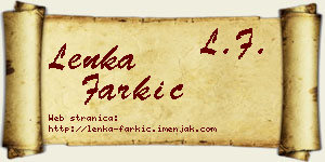 Lenka Farkić vizit kartica